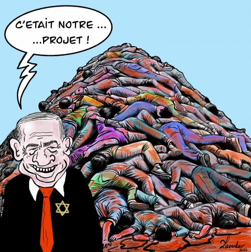 webzine,bd,zébra,gratuit,fanzine,bande-dessinée,caricature,benjamin netanyahou,massacre,gaza,palestine,israël,dessin,presse,laouber