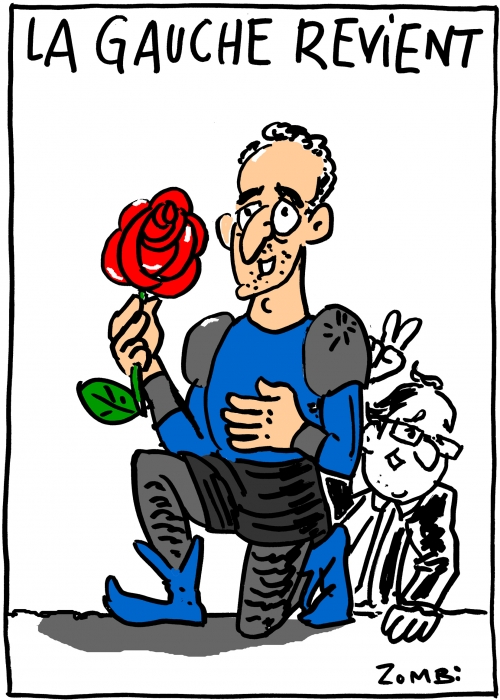 webzine,bd,zébra,gratuit,fanzine,bande-dessinée,caricature,raphaël glucksmann,gauche,retour,front populaire,dessin,presse,élections,européennes,satirique,zombi