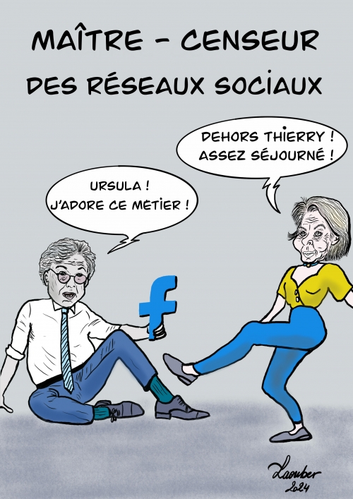 webzine,bd,zébra,gratuit,fanzine,bande-dessinée,caricature,thierry breton,ursula von der leyen,commission,censure,dessin,presse,satirique,laouber