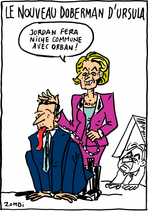 webzine,bd,zébra,gratuit,fanzine,bande-dessinée,caricature,ursula von der leyen,jordan bardella,victor orban,doberman,union européenne,législatives,dessin,presse,satirique