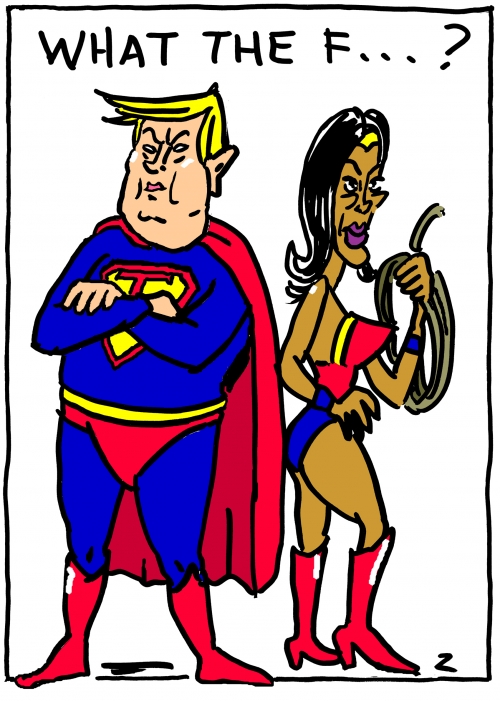 webzine,bd,zébra,gratuit,fanzine,bande-dessinée,caricature,dessin,presse,satirique,donald trump,2024,kamala harris,wonder-woman,superman,zombi,wtf